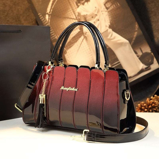 Atmospheric Patent Leather Hand Bag